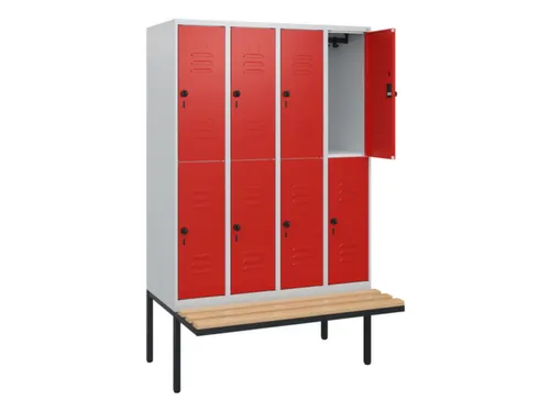 Dubbeldekse dekenkist,HxBxD 1950x1200x815mm,4x2vak.,vak B 300mm