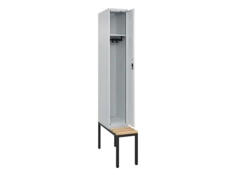 locker met bank,HxBxD 2120x300x815mm,1vak,vak B 300mm,cilinderslot
