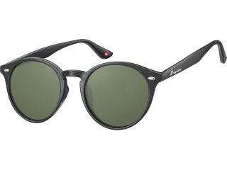 Zonnebril Montana met groen G15 rond glas zwart - 1