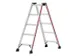escabeau industriel,double face,2x5marches,Hauteur 0,65m,lisse L 1,28m