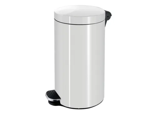 pedaalemmer,30l,HxØ 650x300mm,binnenbak kunststof,romp staal wit