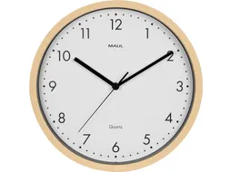 wandklok Grain quartz 31 cm kunststof licht hout