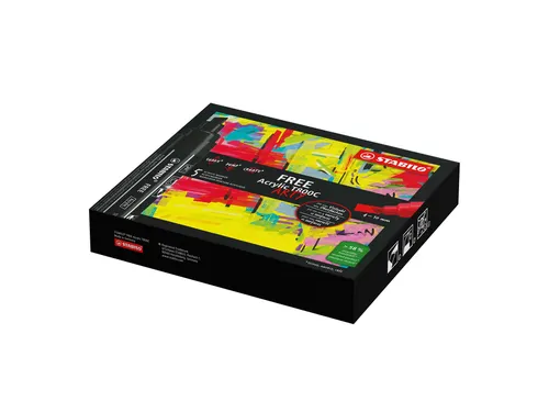 Acrylmarker STABILO Free Acrylic T800C karmijnrood 2-10mm