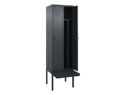 locker voor scheiding van kleding,HxBxD 2120x600x815mm,2vak