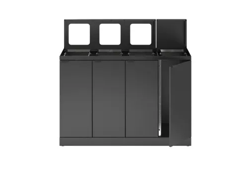 Bica Basic 883 Afvalscheidingsunit 4x45 liter Antraciet