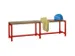 banc-patère,LxP 1500x370mm,barrettes en bois hêtre,piètement RAL300