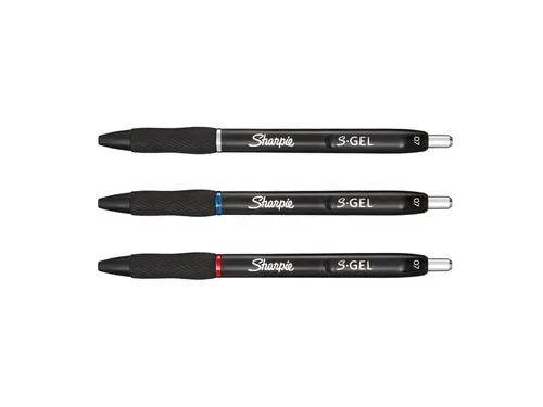 Gelschrijver Sharpie S-Gel Medium punt 0.7mm Blister 3 kleuren