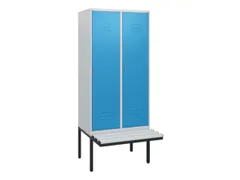 locker met bank,HxBxD 1950x800x815mm,2vak,vak B 400mm,cil.-slot