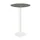 statafel,HxØ 1090x700mm,rond,schotelvoet wit,blad HPL Midnight Marble