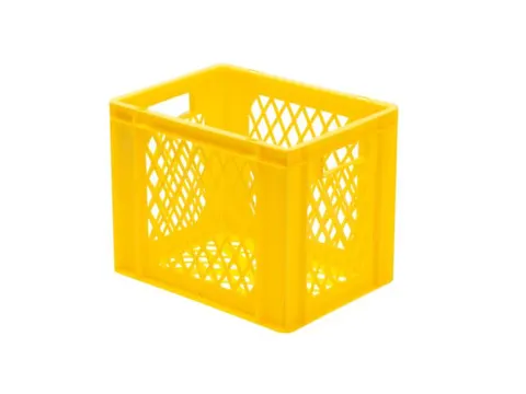 Euronorm-stapelbak 29l 320x400x300mm Wanden/bodem Opengewerkt Geel