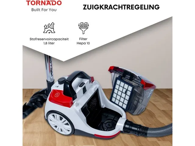 Vcckc800Rc Tornado Stofzuiger 800W 1.8L dust container 5m snoer