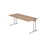 bureau,HxBxD 740x1800x800mm,blad notenboom,C-voet RAL9006