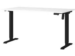 Elektrisch ihv bureau,HxBxD 710-1190x1400x800mm,blad wit,T-voet zwart