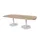 Linesto vergadertafel 240x120 deens ovaal robson eiken 25mm alu