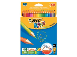 Kleurpotloden Bic Kids Evolution Assorti Blister à 18st - 2