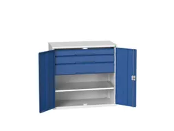 universele kast,HxBxD 1000x1050x550mm,1xStalen bodem,3lade(n)