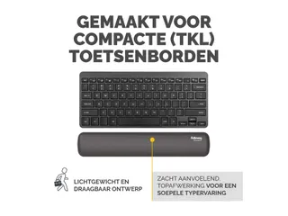 Polssteun Fellowes Breyta compact zwart 6x32cm - 10