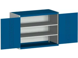 kast met geperforeerde platen,HxBxD 1000x1300x650mm,2xStalen bodem