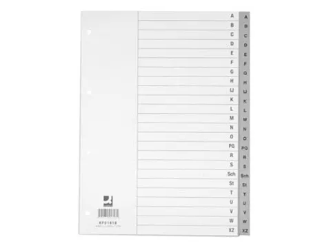 Tabbladen Set A-Z Met Indexblad PP A4 4-Gaats 24 Tabs Grijs