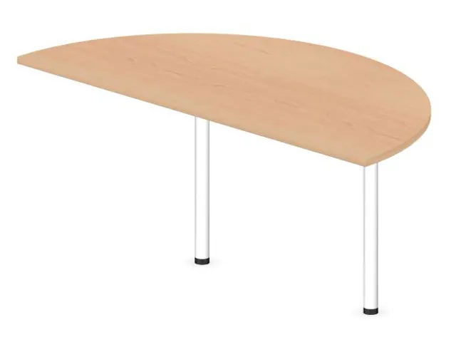 aanbouwtafel,i.h.v.,HxBxD 720-840x1600x800mm,halfrond,NE-esdoorn