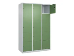 lockerkast,HxBxD 1850x1200x500mm,3x5vakken,vak B 400mm,cil.-slot