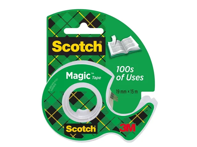 Ruban adhésif Scotch Magic 810 15mx19mm invisible + dévidoir