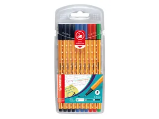 Fineliner STABILO point 88/10 Office fijn assorti etui à 10 stuks - 1