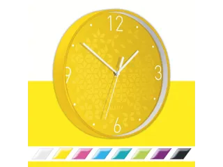 Wandklok Leitz WOW Ø29cm geel - 2