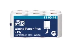Poetspapier Tork M2 Plus Premium 2-laags 125m wit 130044