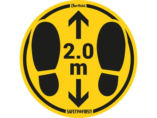 Vloersticker 350mm 2 Meter Afstand