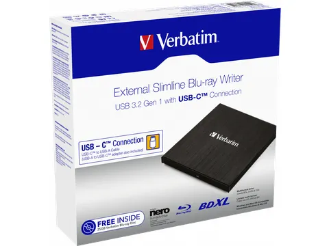 Externe Slimline Blu-ray-brander USB 3.2 GEN 1 met USB-C-verbinding
