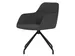 Conferentiestoel serie 129 Antraciet stof Zwart staal