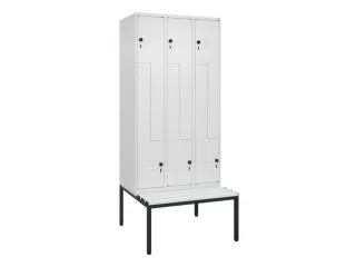 Z-garderobekast,HxBxD 2120x900x815mm,6vak,vak B 300mm,draaigrendel - 1