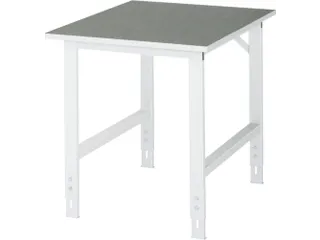 werkbank,HxBxD 760-1080x750x1000mm,houtblad,m. linoleumlaag - 1