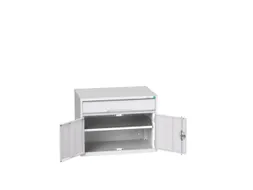 ladekast HxBxD 600x800x550mm 1lade 2deuren RAL7035 front RAL7035
