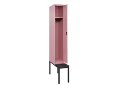 locker met bank,HxBxD 2120x300x815mm,1vak,vak B 300mm,cilinderslot