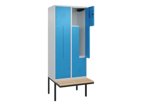 Z-garderobekast,HxBxD 2120x800x815mm,4vak,vak B 400mm,cil.-slot
