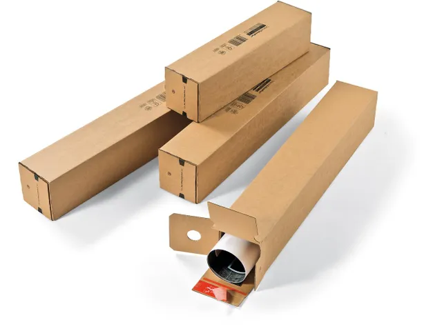 Tube Postal Rectangulaire, Ft 705 X 108 X 108 Mm, Brun