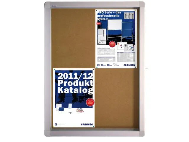 Infovitrine 4xa4 Kurkbord Voor Binnen Aluminium Frame