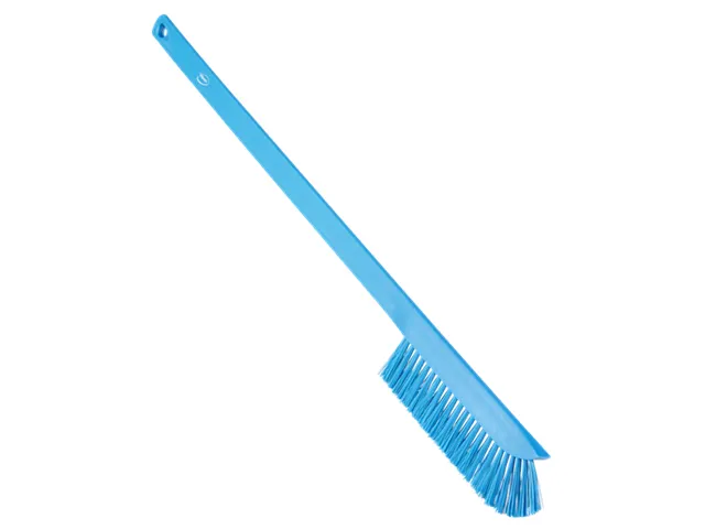 Vikan Hygiene precisieborstel lange steel 600mm medium vezels Blauw