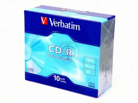 Verbatim Cdr80 700Mb Sc 43415 Slim Case 10 Stuks
