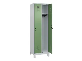 locker,HxBxD 1950x600x500mm,2vak,vak B 300mm,draaigrendel,voeten - 2