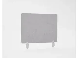 OUTLET Akoestisch PET-vilt scheidingsscherm bureau lichtgrijs 60x75cm - 1
