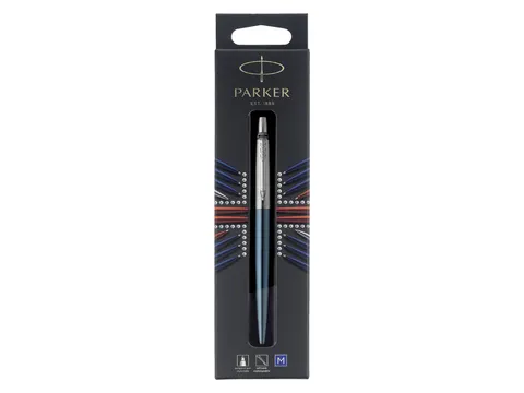 Balpen Parker Jotter Waterloo blue CT medium op blister