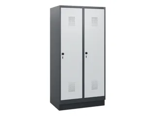 schoollocker,HxBxD 1630x800x500mm,2vak,vak B 400mm,draaigrendel,sokkel - 2
