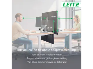 Bureauscherm Leitz in hoogte verstelbaar 70x60cm - 15