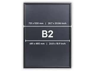 Kliklijst Europel Economy B2 50X70Cm 25Mm Zwart - 9