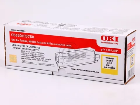 Cartouche toner Oki 43872305 C5650 Jaune
