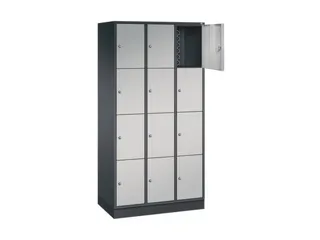 lockerkast,HxBxD 1950x920x500mm,3x4vakken,cil.-slot,sokkel - 1