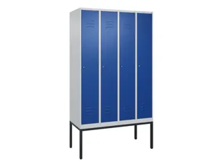 locker,HxBxD 2120x1200x500mm,4vak,vak B 300mm,cil.-slot,voetonderstel - 1